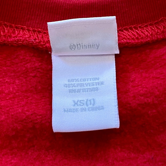 Disney Mickey Mouse Vintage Crew Neck Red Graphic Sweatshirt Pullover Size XS(1) - Picture 4 of 9